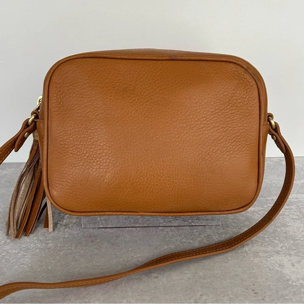 GiGi New York Madison Pebbled Leather Crossbody in Tan, NEW - Picture 6 of 15